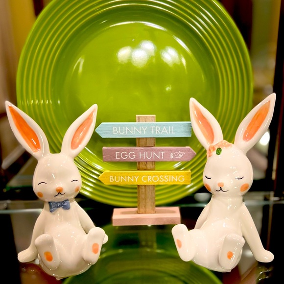 Cutest Bunny Set of 3 Perfect Spring Easter Decor NEW Girl & Boy Bunny Unique - Picture 16 of 16
